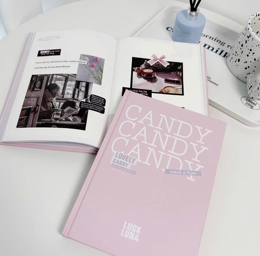 Candy A5 Full-Color Collage Planner Notebook, Aesthetic Design, INS-Inspired Student Journal and Diary