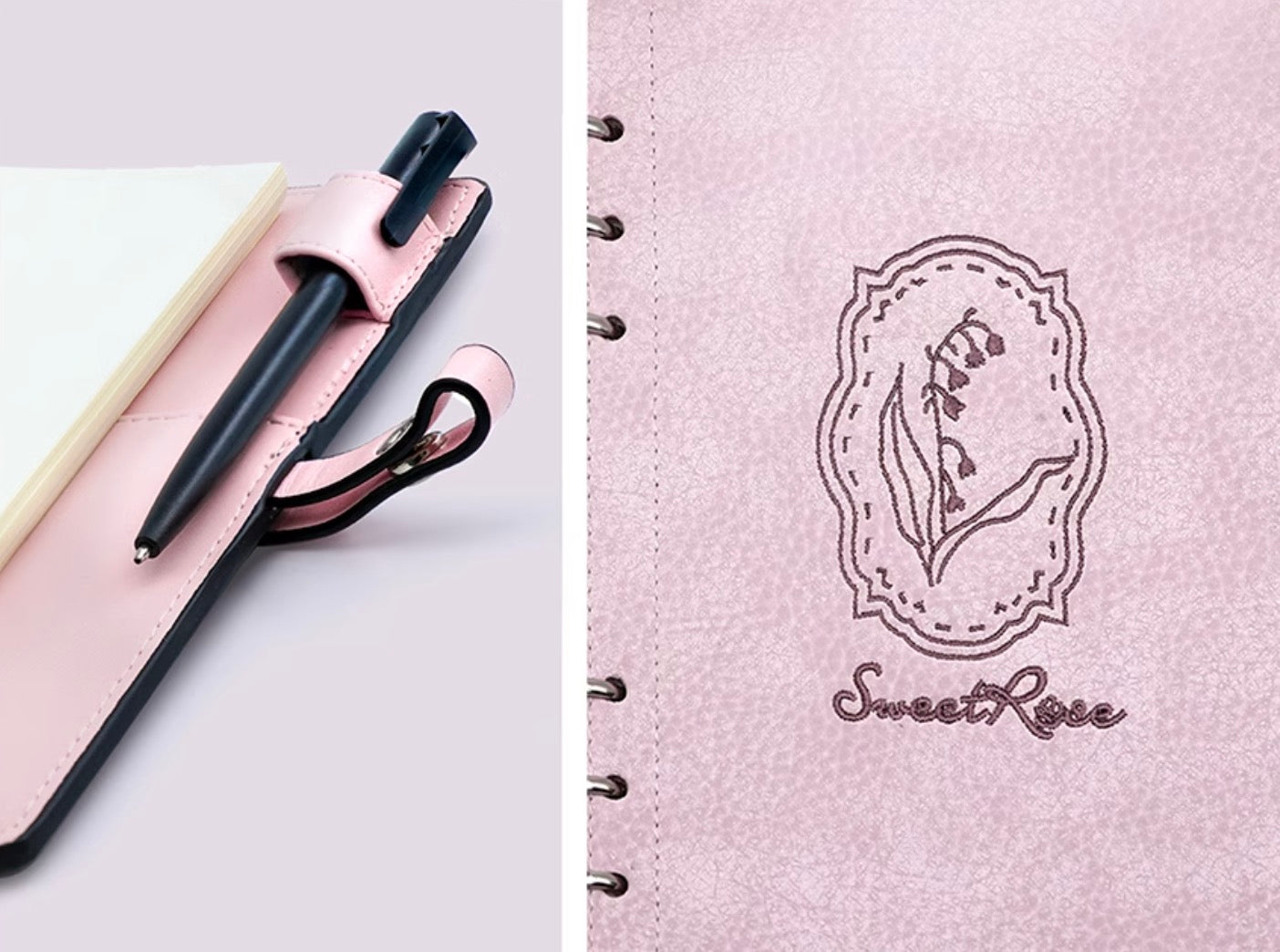 Aesthetic Planner Notebook with Removable Ring Binder, Ideal for Journaling, Business Notes, and Daily Records