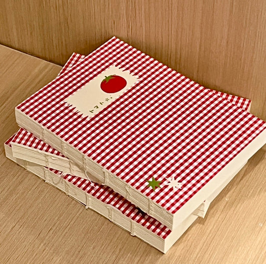 Minimalist Tomato Checkered Notebook, INS-Inspired Thickened Blank Journal, Cute and Aesthetic Design for Students, Perfect for Diaries and Planners